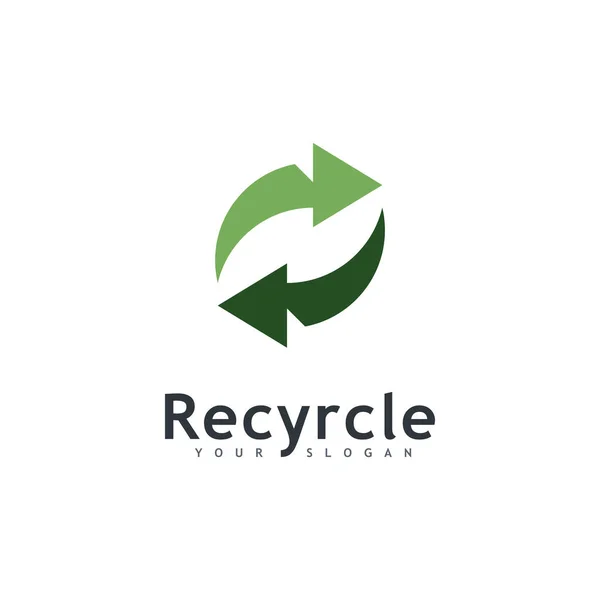 Recycle Logo Icon Vector Recycling Illustration Symbol Rotation Arrow Icon — Image vectorielle