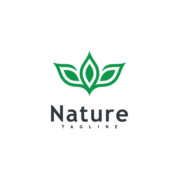 Leaf Logo Vector Nature Symbol Template Design — Stockový vektor