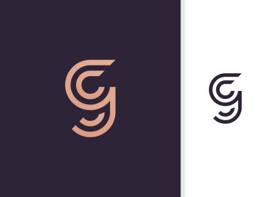 G logo vektör şablonu, yaratıcı logo sembolü