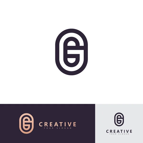 Initia Logotyp Vektor Mall Kreativ Logotyp Symbol — Stock vektor