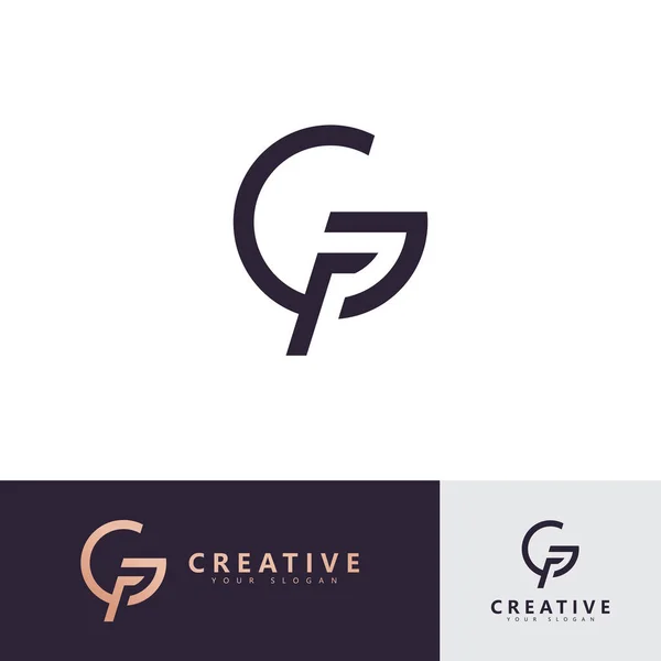Initiera Gfp Logotyp Vektor Mall Kreativ Logotyp Symbol — Stock vektor
