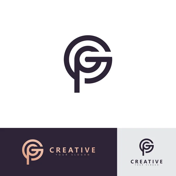 Initia Gfp Logo Vector Template Creative Logo Symbol — Stock vektor