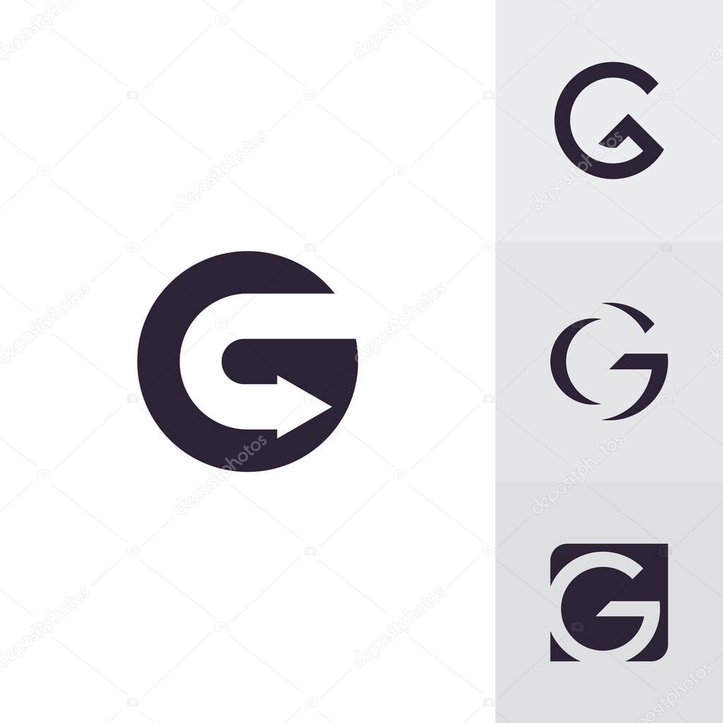 Initia G logo vector template, creative logo symbol
