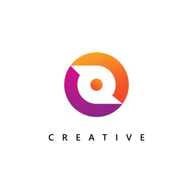 O harfi logo vektör şablonu, Creative O Letter ilk logo tasarımı
