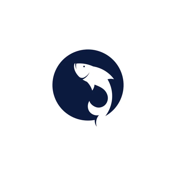 Balık Logosu Tasarım Vektörü — Stok Vektör