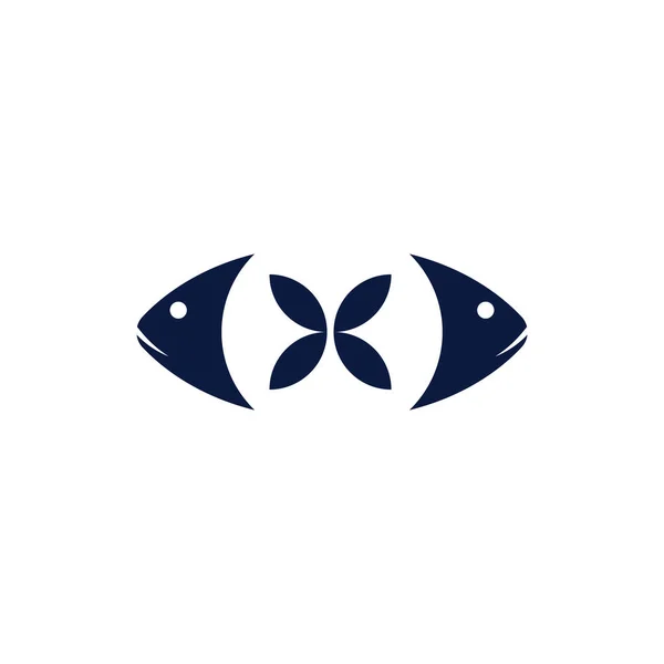 Logotipo Peixe Vetor Design Ícone — Vetor de Stock