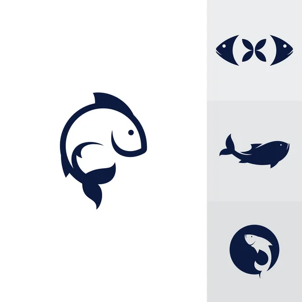 Fisch Logo Symbol Design Vektor — Stockvektor