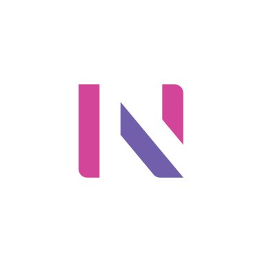 N Logo Tasarımı ve Şablonu. Vektör içindeki yaratıcı N simgesi tabanlı harfler.