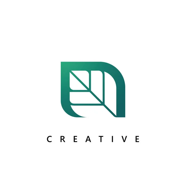 Logotyp Design Och Mall Kreativa Blad Ikon Initialer Baserade Bokstäver — Stock vektor