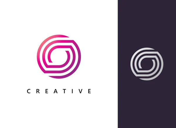 Brev Logotyp Vektor Mall Creative Circle Logotyp Brev Ursprungliga Logotyp — Stock vektor