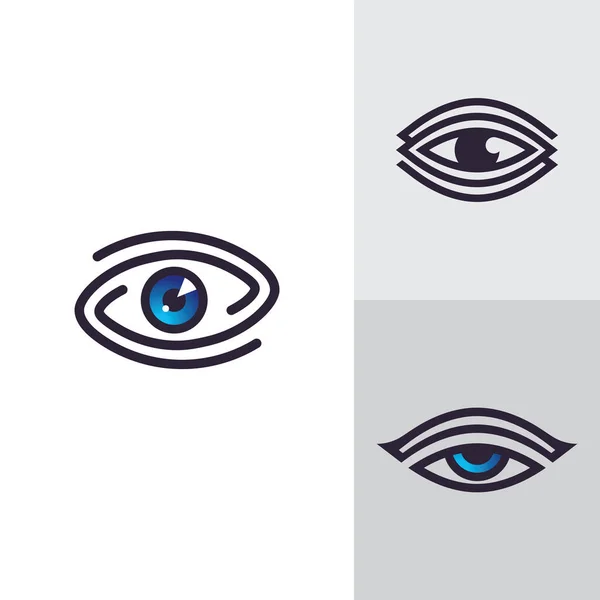 Modèle Conception Logo Yeux Concept Créatif Icône Logo Soin Des — Image vectorielle