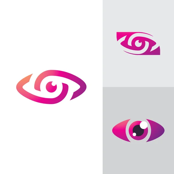 Plantilla Diseño Del Logotipo Creative Concept Eyes Icono Del Logotipo — Vector de stock