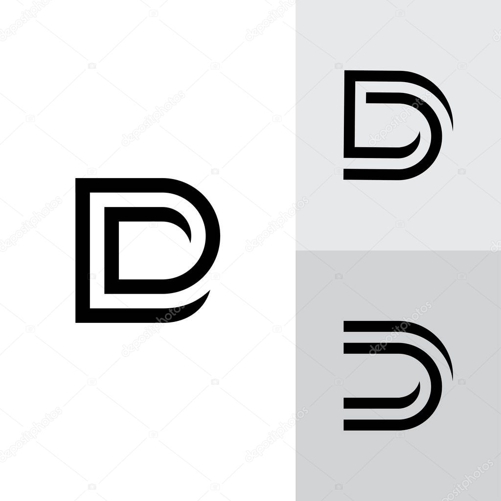 D Logo Design and template. Creative D icon initials based Letters in vector.
