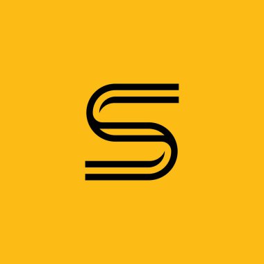 S Logo Tasarımı ve Şablonu. Vektör içindeki yaratıcı S simgesi tabanlı harfler.