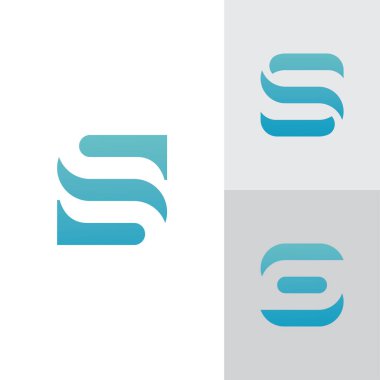 S Logo Tasarımı ve Şablonu. Vektör içindeki yaratıcı S simgesi tabanlı harfler.