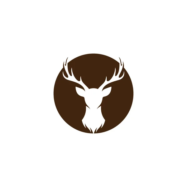 Hertenkop Creatief Logo Ontwerp Vector — Stockvector