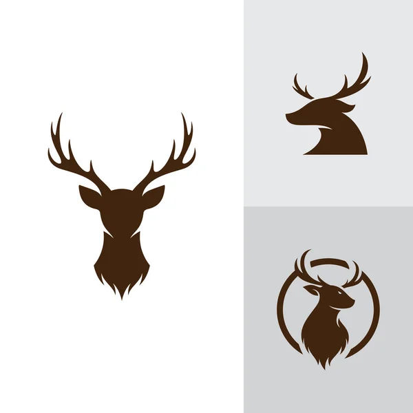 Tête Cerf Créatif Logo Design Vecteur — Image vectorielle