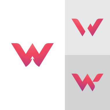 W Logo Tasarımı ve Şablonu. Vektör içindeki yaratıcı W simgesi tabanlı harfler.
