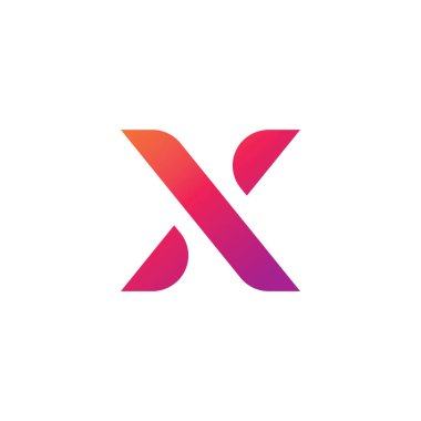 X Logo Tasarımı ve Şablonu. Vektör içindeki yaratıcı X simgesi tabanlı harfler.