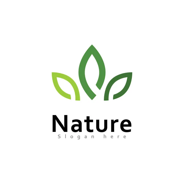 Zielony Liść Natura Element Ekologia Wektor Projekt — Wektor stockowy