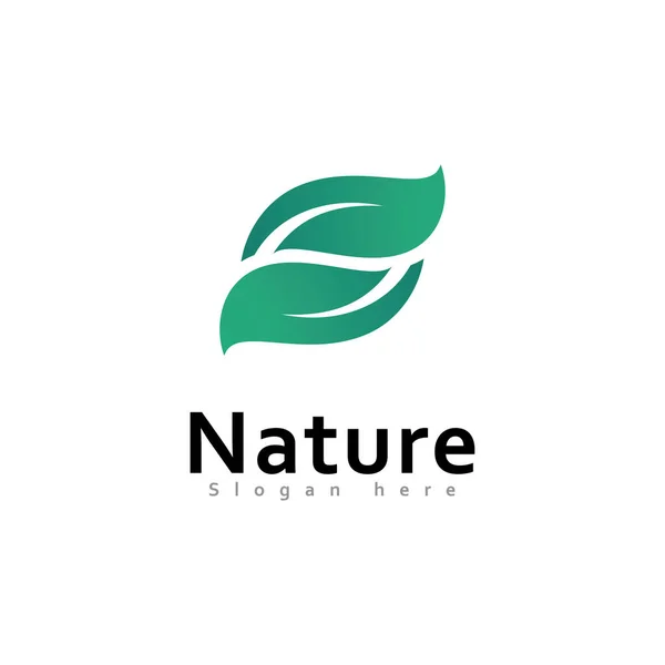 Grünes Blatt Natur Element Ökologie Vektor Design — Stockvektor