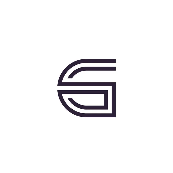 Logo Vector Template Creatieve Letter Initialen Logo Ontwerp — Stockvector