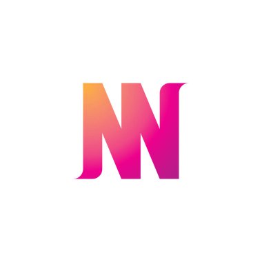 Mn logo simgesi tasarım şablon elementleri