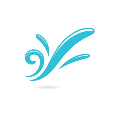 Su Sıçratma sembolü ve simge logo şablonu vektörü