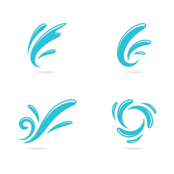 Water Splash Symbol Icon Logo Template Vector — Stockvektor
