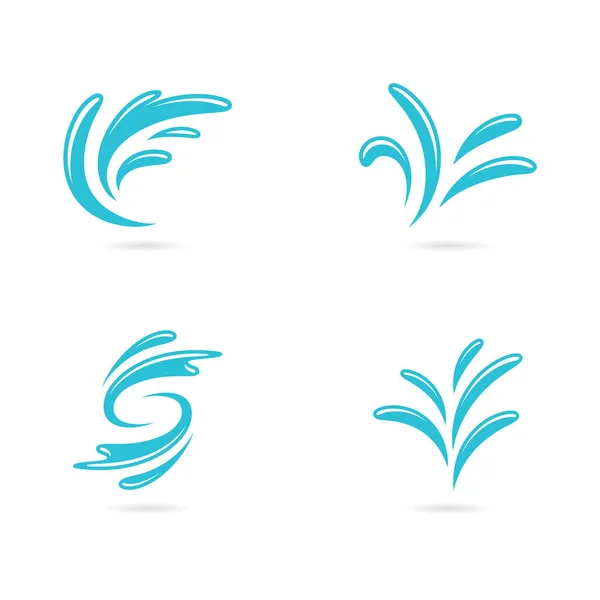 Water Splash Symbol Icon Logo Template Vector - Stok Vektor