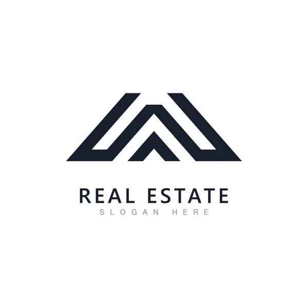 부동산 Template Vector Abstract House Icon — 스톡 벡터