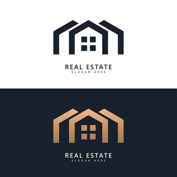 부동산 Template Vector Abstract House Icon — 스톡 벡터