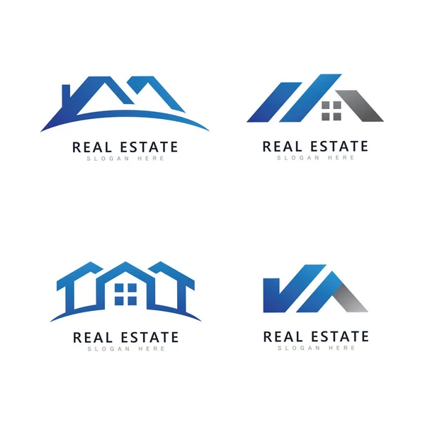 부동산 Template Vector Abstract House Icon — 스톡 벡터