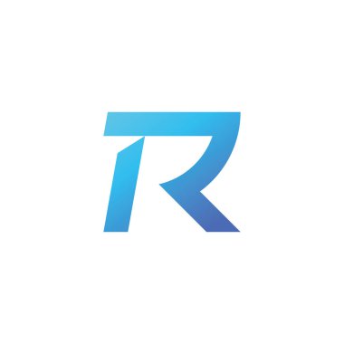 R Uppercase Initial Logo Design Template Vector Illustration