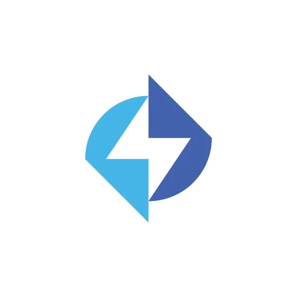 Lightning Logo Electrical Energy Flash Symbol Power Concept Speed Fast — Stockvector