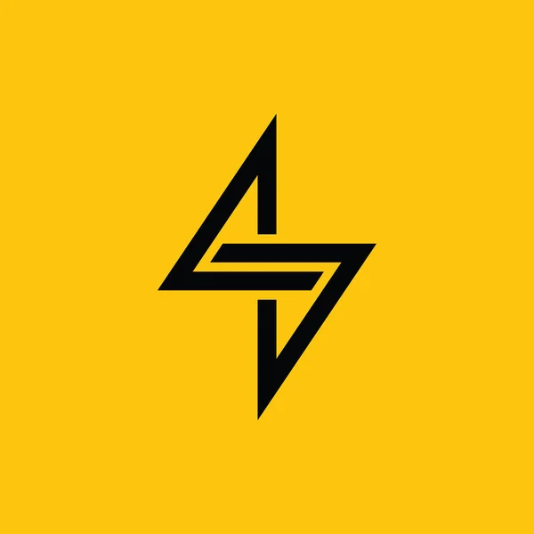 Lightning Logo Electrical Energy Flash Symbol Power Concept Speed Fast — 图库矢量图片