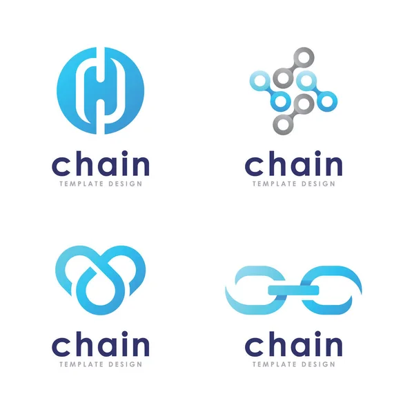 Zincir ve teknoloji vektör logosu