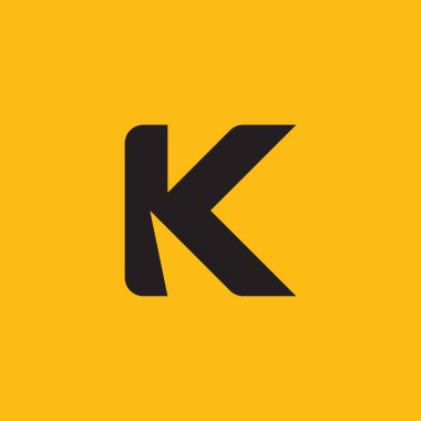 K Logo Tasarımı ve Şablonu. Vektör içindeki yaratıcı K simgesi tabanlı harfler.