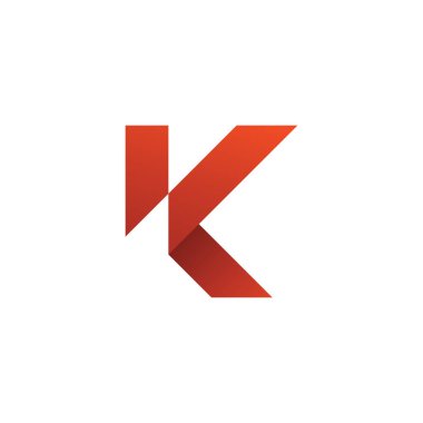 K Logo Tasarımı ve Şablonu. Vektör içindeki yaratıcı K simgesi tabanlı harfler.