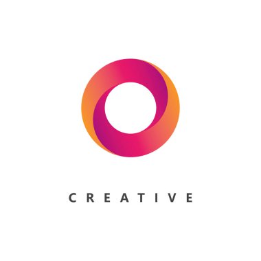 O harfi logo vektör şablonu Creative O Letter ilk logo tasarımı