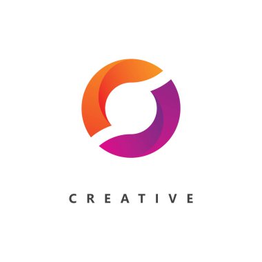 O harfi logo vektör şablonu Creative O Letter ilk logo tasarımı