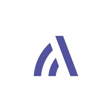 A harfi logo vektör şablon ögesi