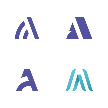 A harfi logo vektör şablon ögesi