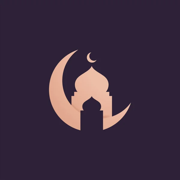 Islamic Mosque Logo Vector Tempalate — Stock Vector