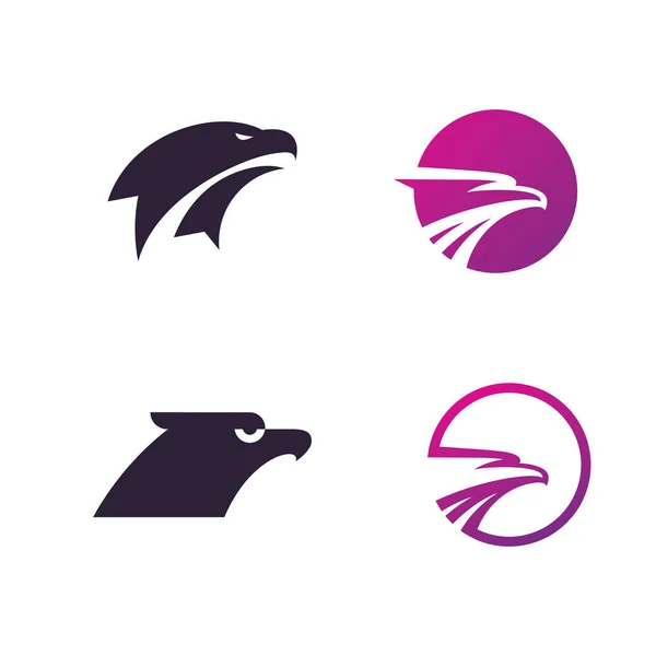 Logo Águila Icono Diseño Vector Ilustración — Archivo Imágenes Vectoriales