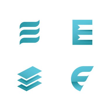 E Logo Tasarımı ve Şablonu. Vektör tabanlı yaratıcı E simgesi.