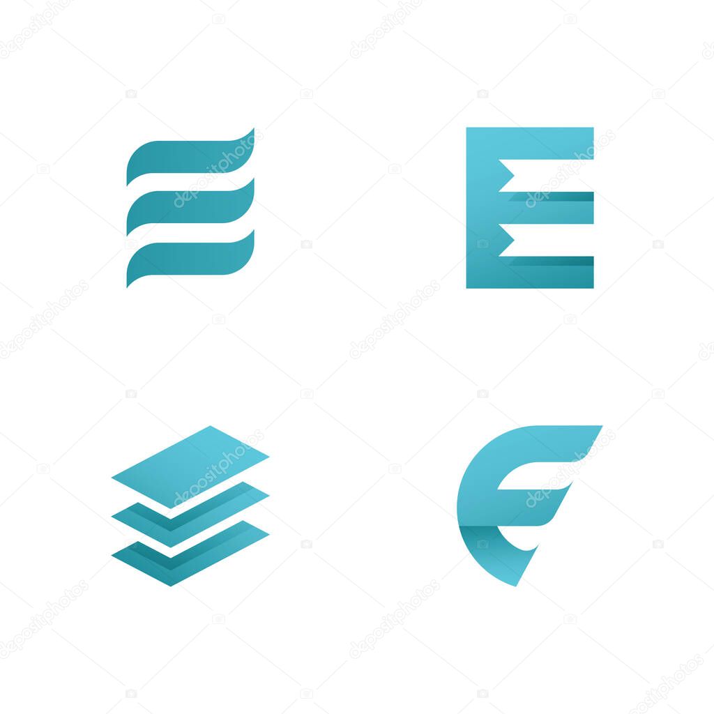 E Logo Design and template. Creative E icon initials based Letters in vector.