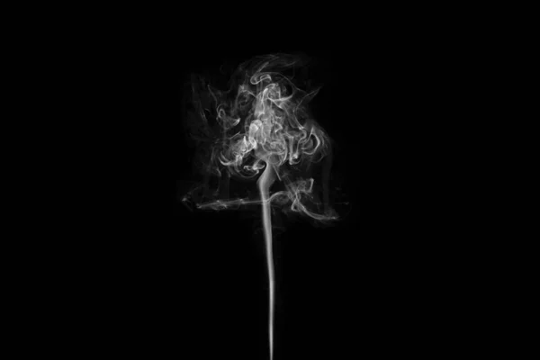 Черный Фон Белый Дым — стоковое фото
