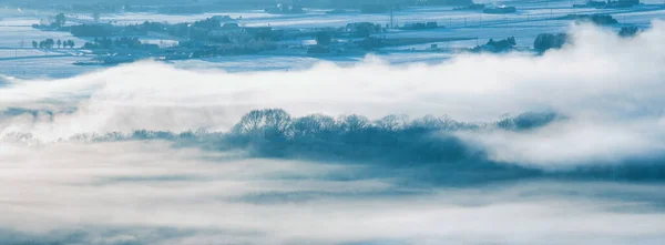 Mgła Zimowy Poranek — Zdjęcie stockowe