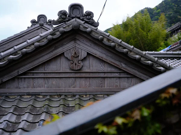 Κεραμίδι Στέγη Παλιό Σπίτι Στην Ιαπωνία — Φωτογραφία Αρχείου